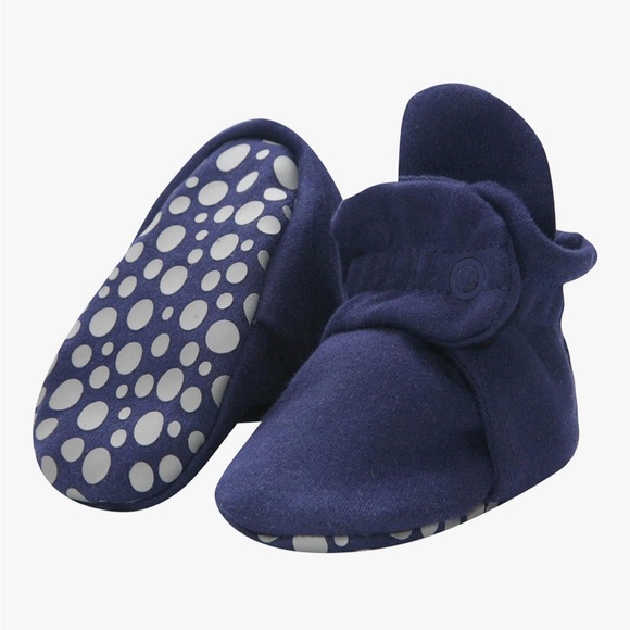 Zutano Navy Blue Baby Booties - Picture 1 of 5